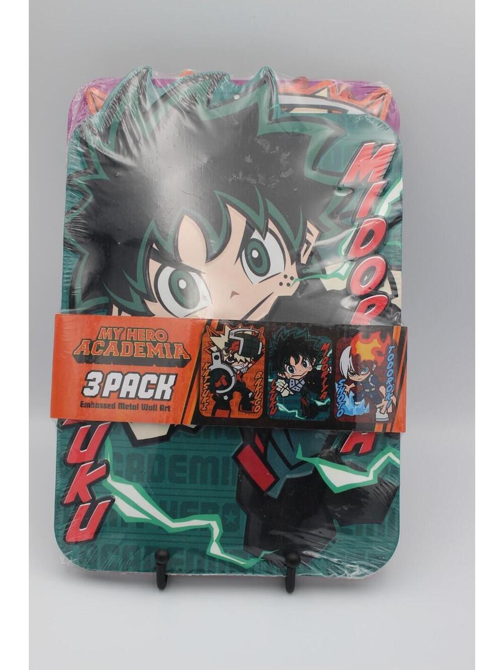 My Hero Academia 3-Pack Embossed Metal Wall Art – Open Road – Anime Decor – NEW